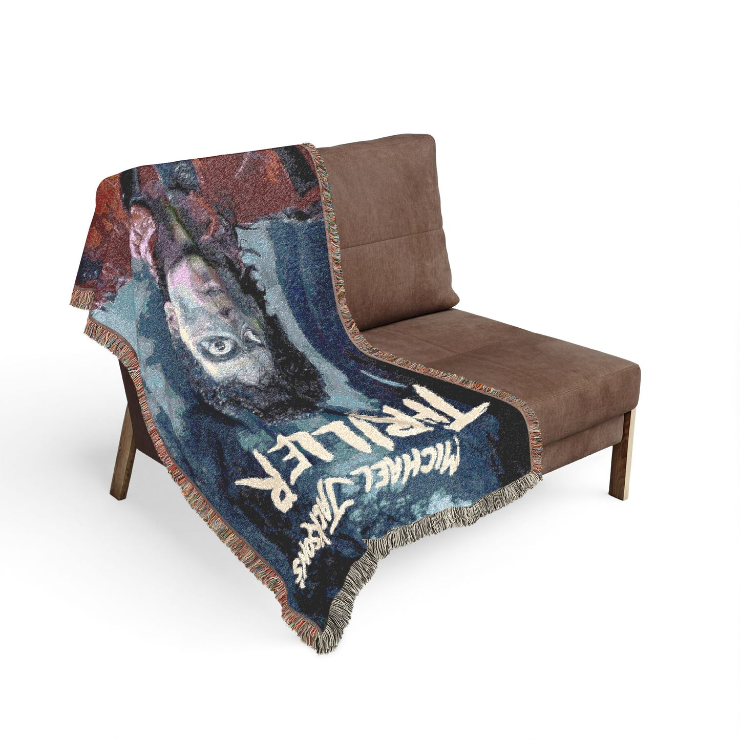 Michael Jackson "Thriller" Woven Blanket – Retro Horror Album Art Throw