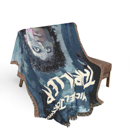 Michael Jackson "Thriller" Woven Blanket – Retro Horror Album Art Throw