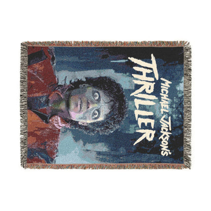 Michael Jackson "Thriller" Woven Blanket – Retro Horror Album Art Throw